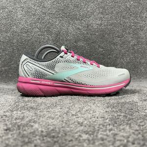 Brooks Ghost 14 1203561B024 Womens Size 11 Gray Pink Athletic Running Shoes Used